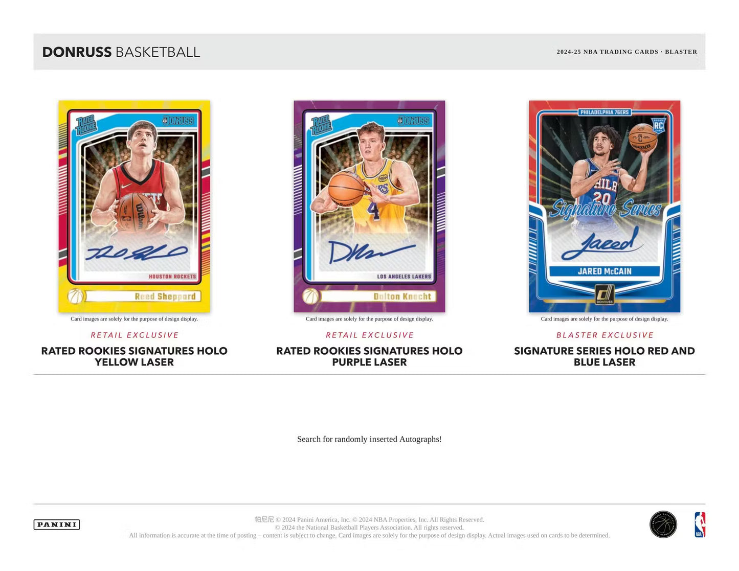 2024-25 Panini Donruss Cartes Basketball NBA Blaster Box