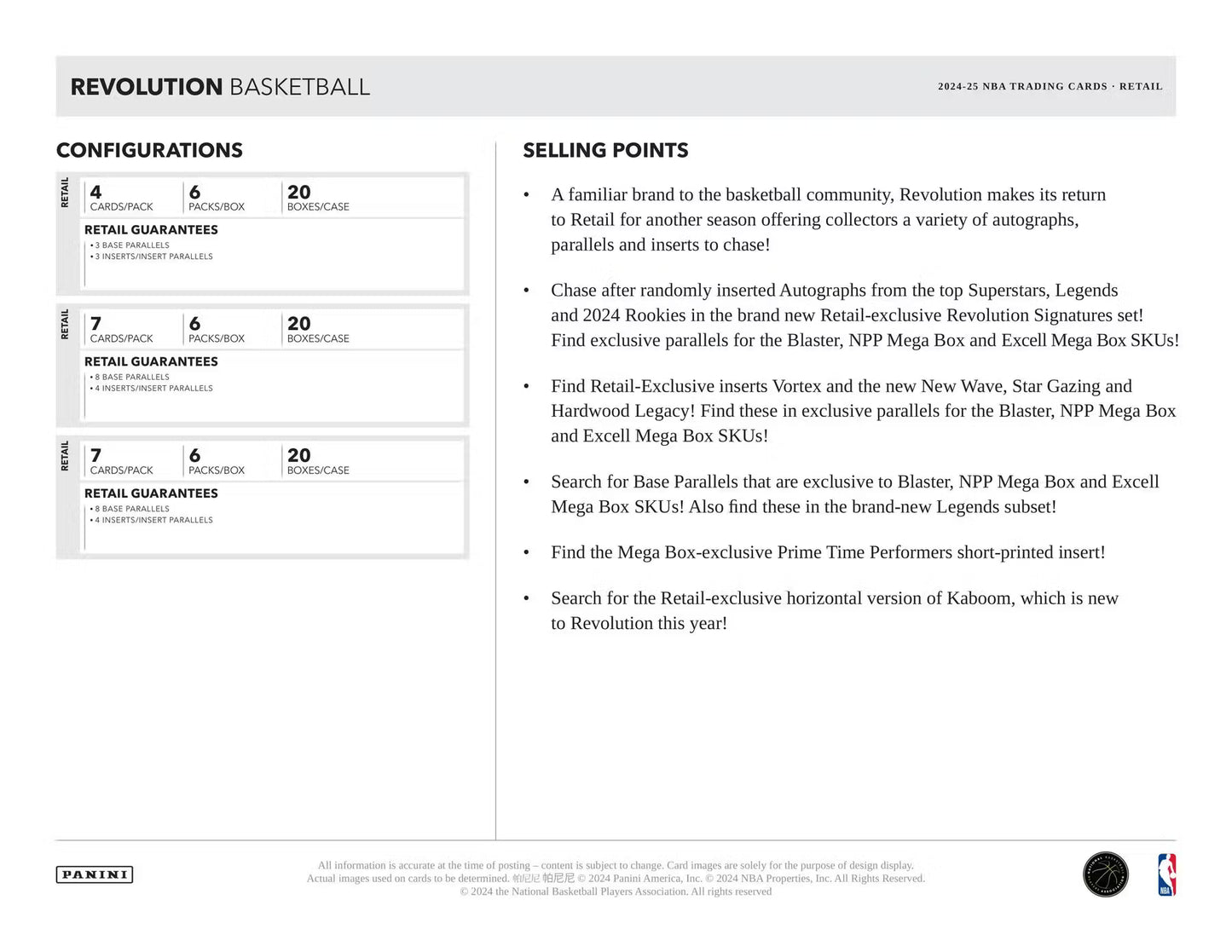 2024/25 Panini Revolution Basketball 6-Pack Blaster Box