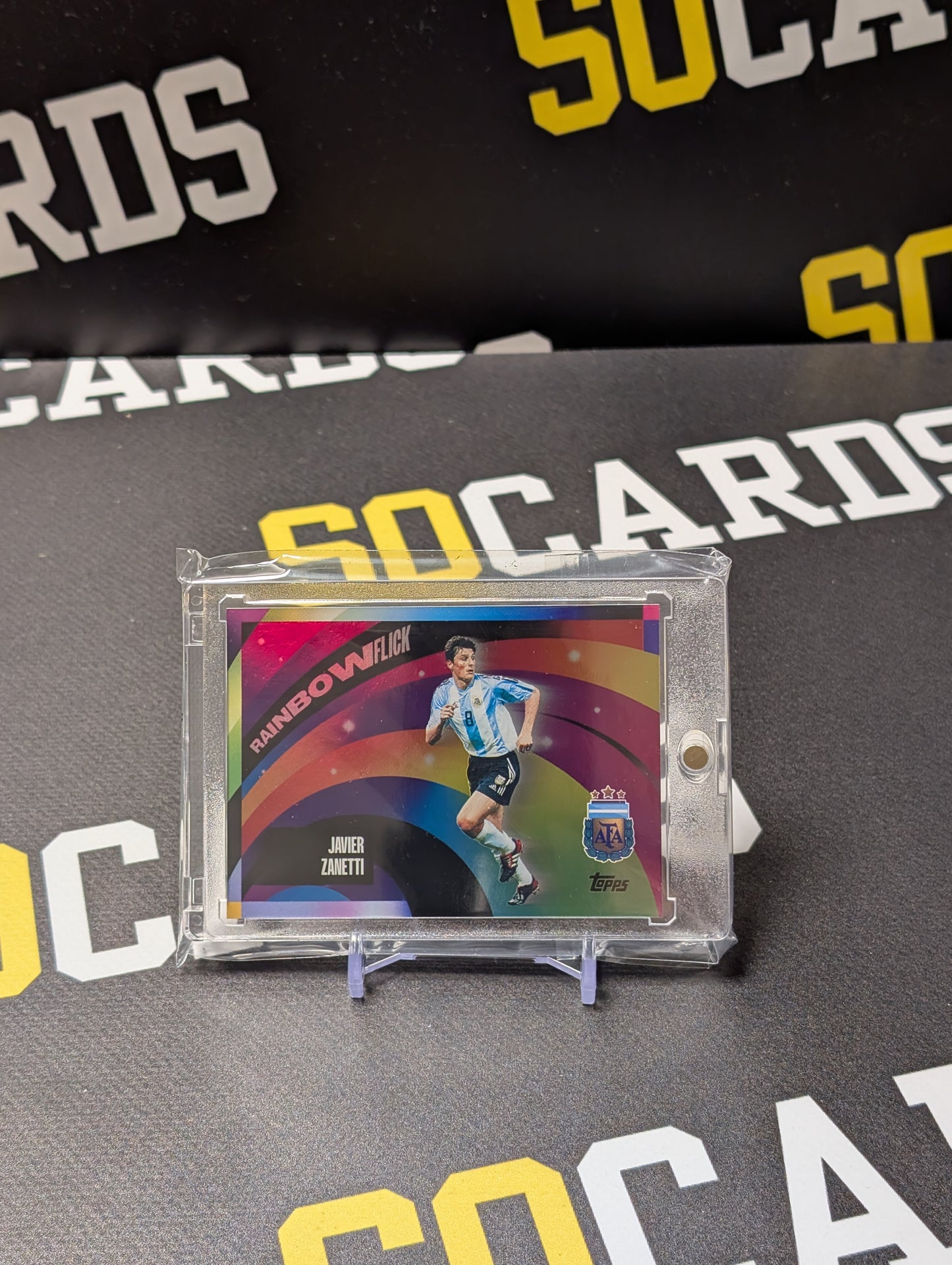 Javier Zanetti 2024-25 Topps Argentina Team Set Insert Rainbow Flick SP