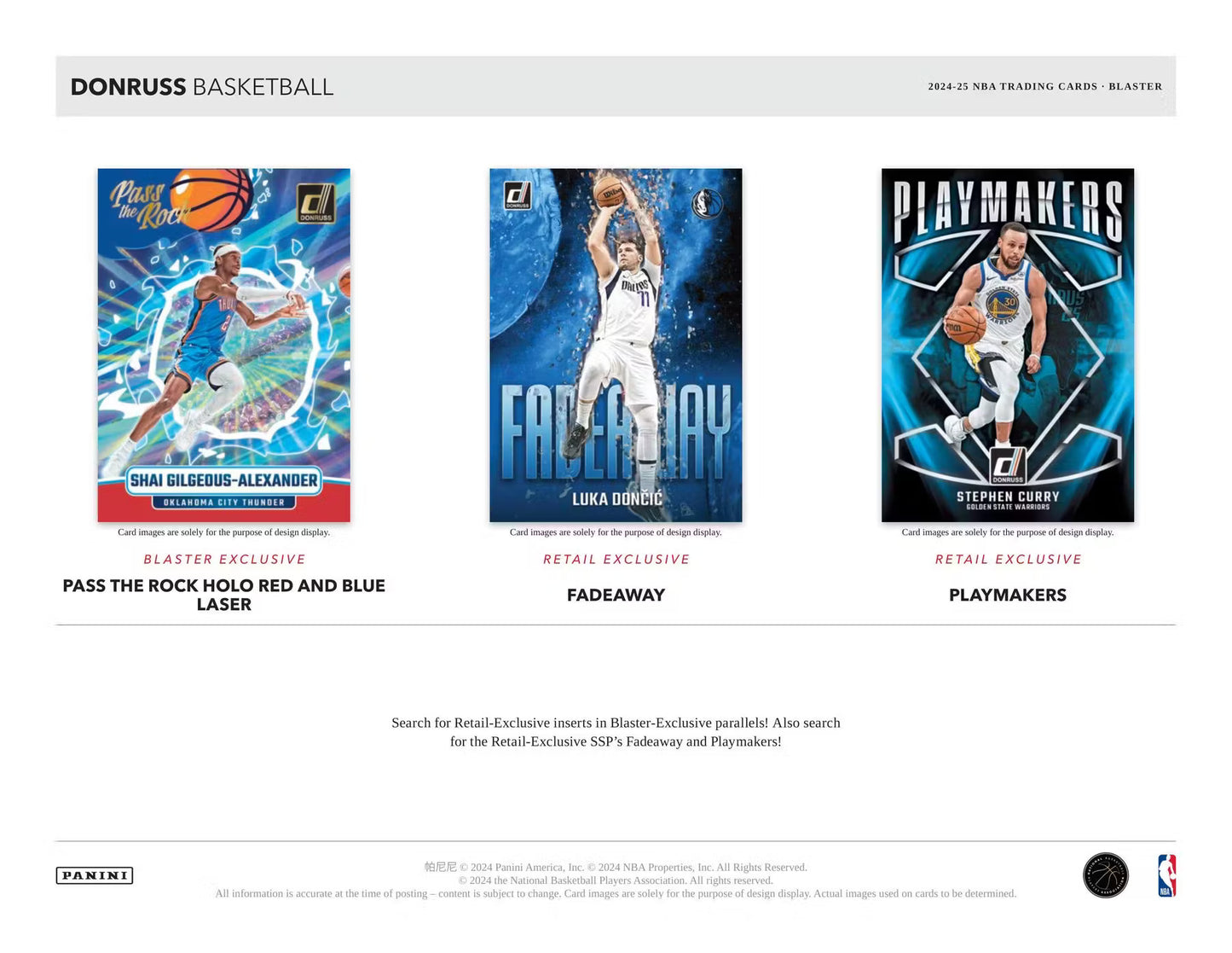 2024-25 Panini Donruss Cartes Basketball NBA Blaster Box