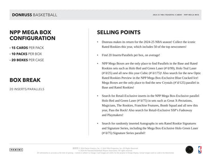 2024/25 Panini Donruss Basketball Mega Box