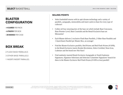 2024-25 Panini Select Basketball Blaster Box