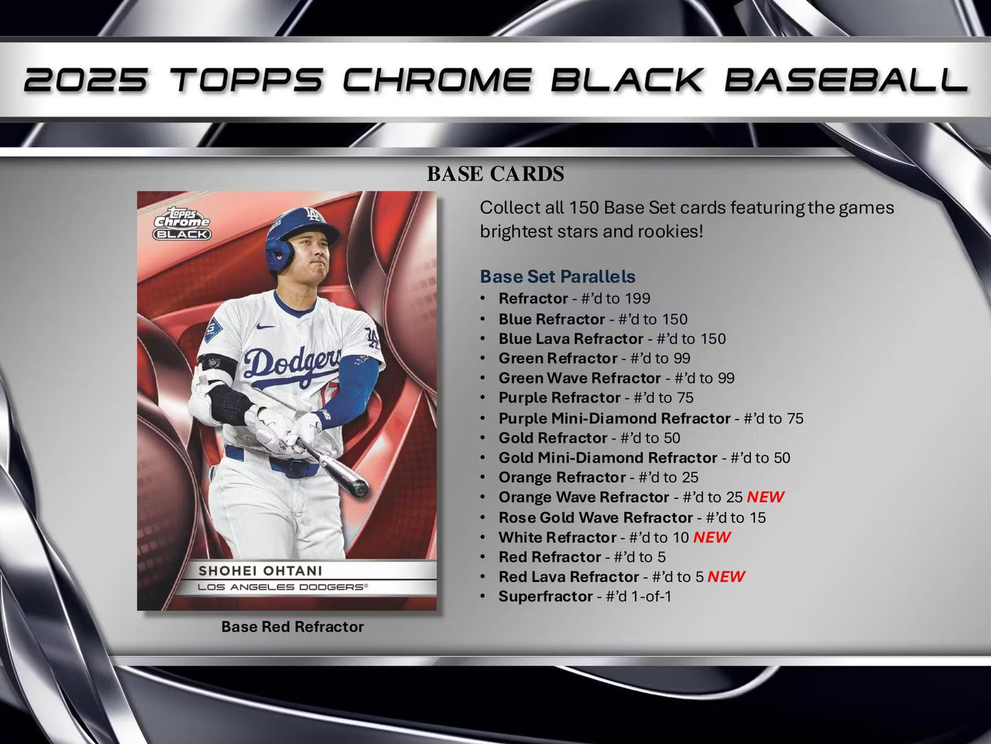 2025 Topps Chrome Black Baseball Hobby Box