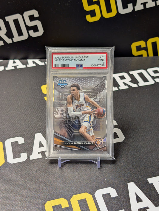 2022 BOWMAN UNIVERSITY BEST #51 VICTOR WEMBANYAMA PSA 9