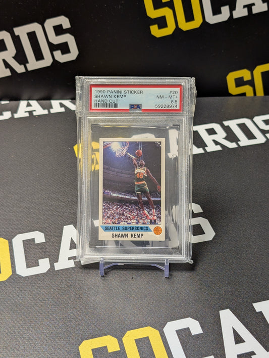 1990 Panini Sticker Shawn Kemp Hand Cut PSA 8.5