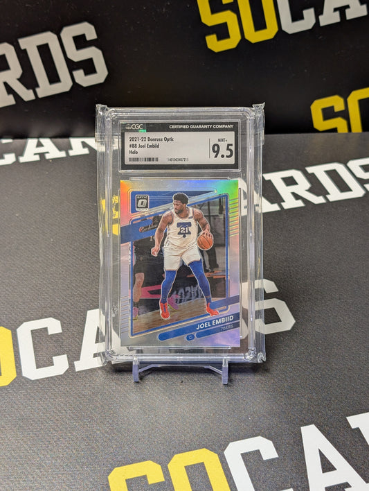 2021-22 Donruss Optic Joel Embiid Holo CGC 9.5