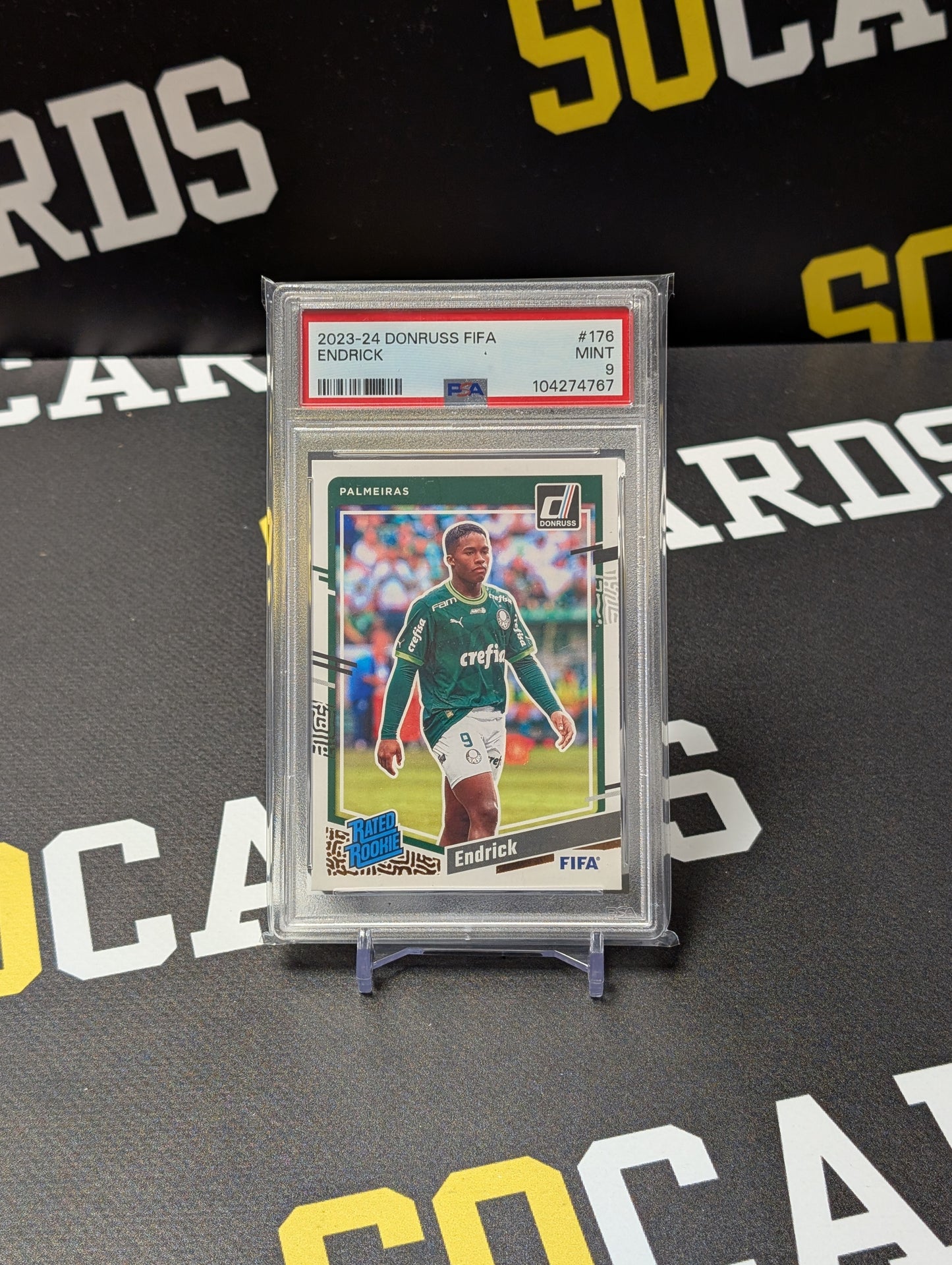 Endrick Palmeiras 2023 Donruss FIFA Rated Rookie PSA 9