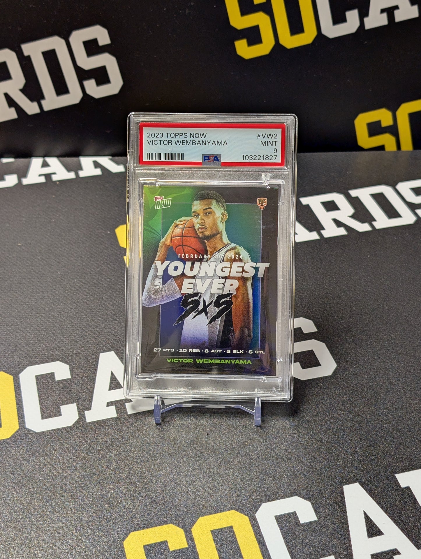 2023 TOPPS NOW #VW2 VICTOR WEMBANYAMA ROOKIE RC PSA 9