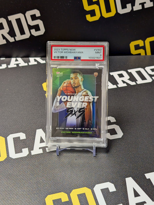 2023 TOPPS NOW #VW2 VICTOR WEMBANYAMA ROOKIE RC PSA 9