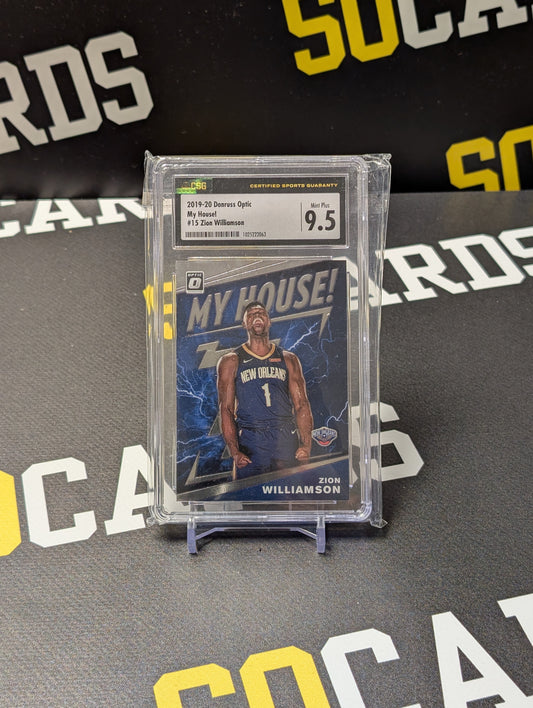 2019-20 Donruss Optic My House Zion Williamson CSG 9.5