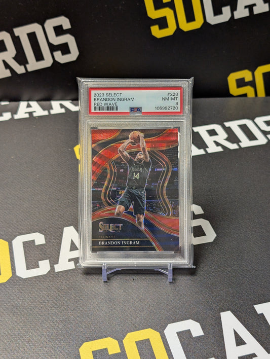 2023 PANINI SELECT RED WAVE #228 BRANDON INGRAM PSA 8